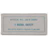 Razor, Safety, Two piece type, U.S. Army, Stock No. 25-R-3350