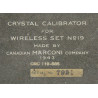Calibrateur, Wireless Set No. 19, Canadian Marconi Company, 1943