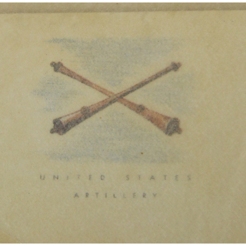 Papier à lettre, Artillery, feuillets & enveloppes assorties