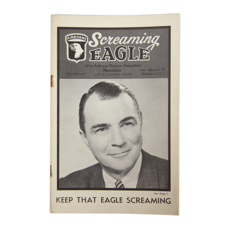 Newsletters, Screaming Eagle, 101st Airborne Division Association, 1956, T/5 George Gillespie, Serv. Co., 502nd PIR