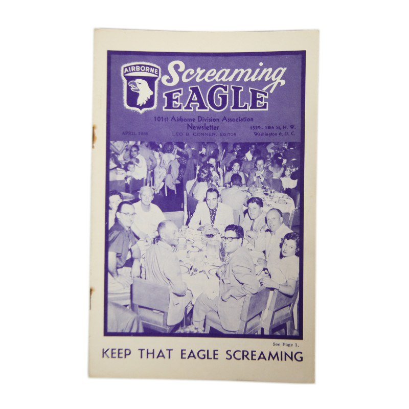 Bulletins Screaming Eagle, 101st Airborne Division Association, 1956, T/5 George Gillespie, Serv. Co., 502nd PIR
