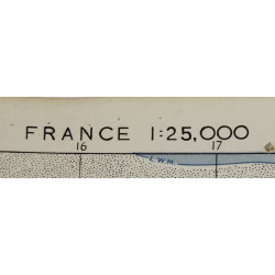 Carte britannique, DOZULÉ, Normandie, 6th Airborne Division, 1943
