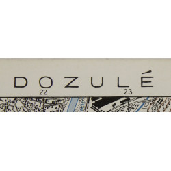 Carte britannique, DOZULÉ, Normandie, 6th Airborne Division, 1943