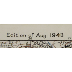 Carte britannique, DOZULÉ, Normandie, 6th Airborne Division, 1943