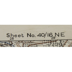 Carte britannique, DOZULÉ, Normandie, 6th Airborne Division, 1943