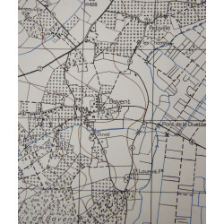 Carte britannique, DOZULÉ, Normandie, 6th Airborne Division, 1943