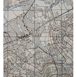 Carte britannique, DOZULÉ, Normandie, 6th Airborne Division, 1943