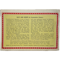 Novel, US Army, Days and Nights