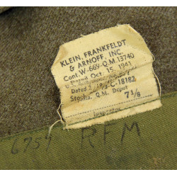 Calot troupe, Quartermaster Corps, nominatif, Co. I, 2nd Inf. Regt., 5th Infantry Division, taille 57, 1941