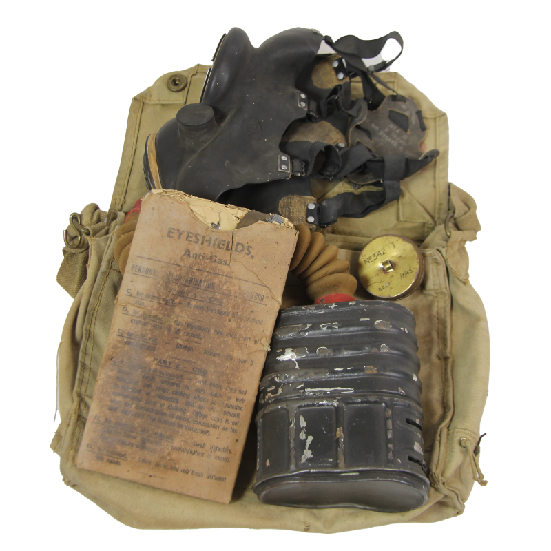 Mask, Gas, Mk IV, Complete, 1940, with Canadian Bag, 1942 Mask, Gas, Mk IV, Complete, 1940, with Canadian Bag, 1942