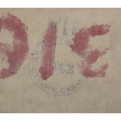 Masque à gaz Mk IV, complet, 1940, dans sa housse canadienne, 1942