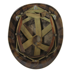 Helmet, M1, Fixed Loops, INLAND Liner, Lt. Cmdr. M.G. Carpenter, US Naval Reserve, Medical Corps, Guadalcanal, 1943