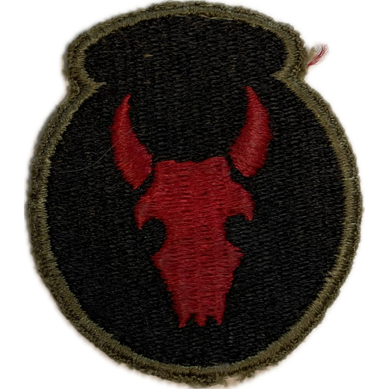 Insigne, 34th Infantry Division, bord vert, dos vert, 1943 Insigne, 34th Infantry Division, bord vert, dos vert, 1943