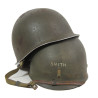 Casque M1, pattes fixes, liner FIRESTONE, A washers non peints, 2nd Lt. Charles Smith, Jr. Casque M1, pattes fixes, liner FIRESTONE, A washers non peints, 2nd Lt. Charles Smith, Jr.