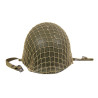 Casque M1, pattes fixes, liner FIRESTONE/INLAND, avec filet de camouflage