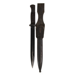 Bayonet, Mauser 98k, 1941, Complete with Matching Scabbard and Leather Frog, 1936