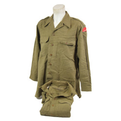 Lot of Two Shirts, Wool, US Army, 16 x 33, Major D.C. Hartwell, 78th Infantry Division
