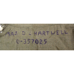 Lot of Two Shirts, Wool, US Army, 16 x 33, Major D.C. Hartwell, 78th Infantry Division