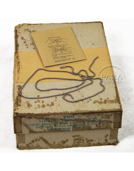Chains, Identity tag's, in wrapped paper Chains, Identity tag's, in wrapped paper