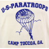 T-shirt, US PARATROOPS Camp Toccoa, FLOCKED