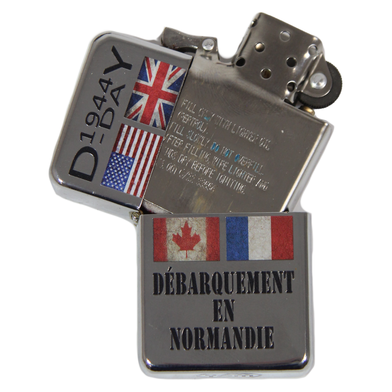 ZIPPO type lighter, D-Day 1944, Flags