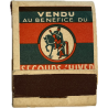 Pochettes d'allumettes, Secours d'hiver belge Pochettes d'allumettes, Secours d'hiver belge