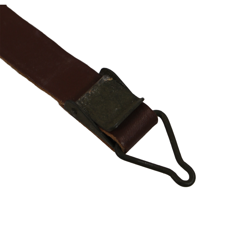 Strap, Leather, GOLDSMITH BROS & MFG. CO. INC., for M1 Helmet, OD Buckle