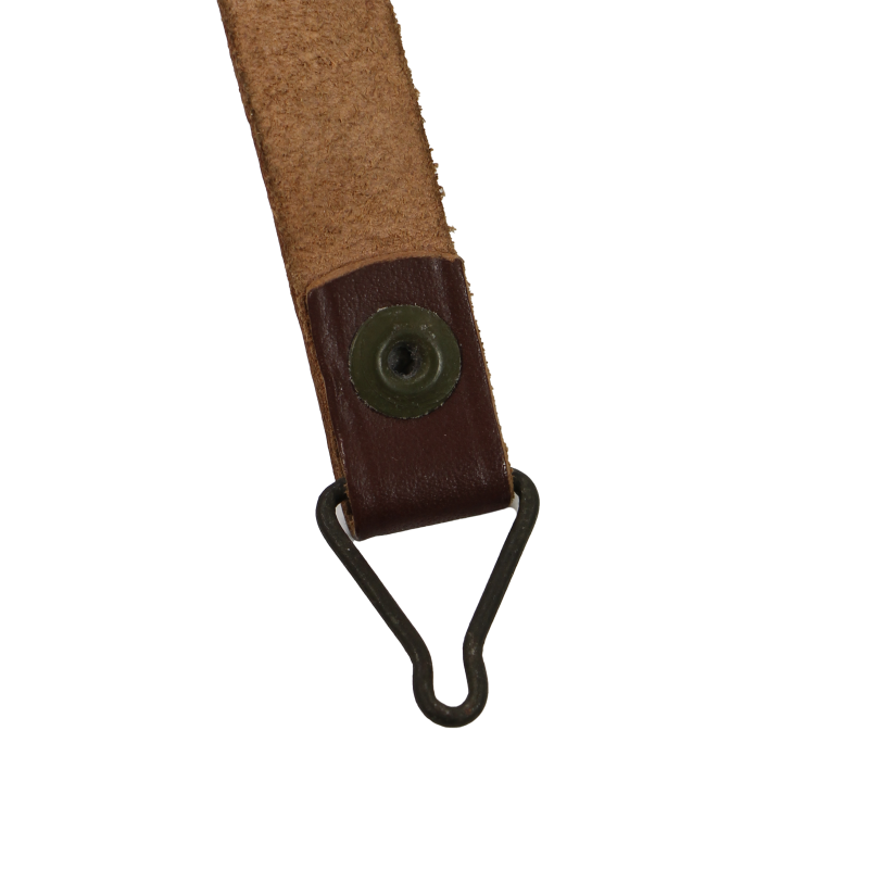 Strap, Leather, GOLDSMITH BROS & MFG. CO. INC., for M1 Helmet, OD Buckle