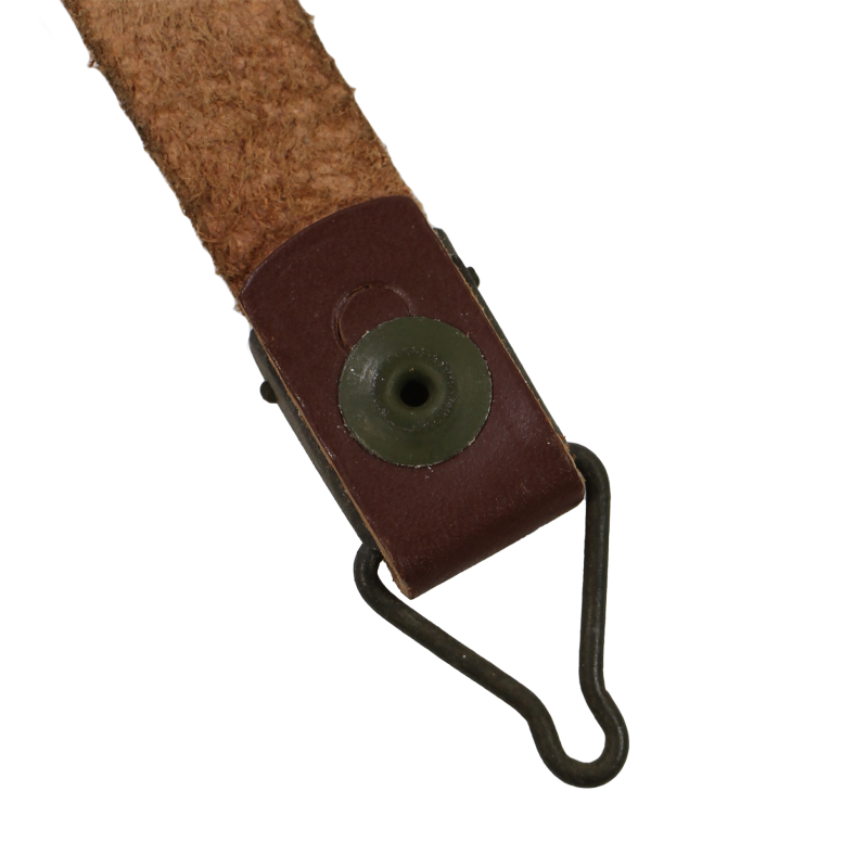 Strap, Leather, GOLDSMITH BROS & MFG. CO. INC., for M1 Helmet, OD Buckle