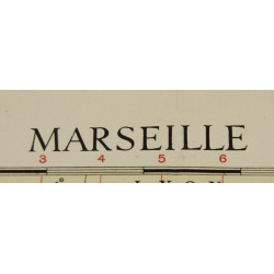 Carte alliée, Navigation Chart, RAF & USAAF, MARSEILLE, 1942