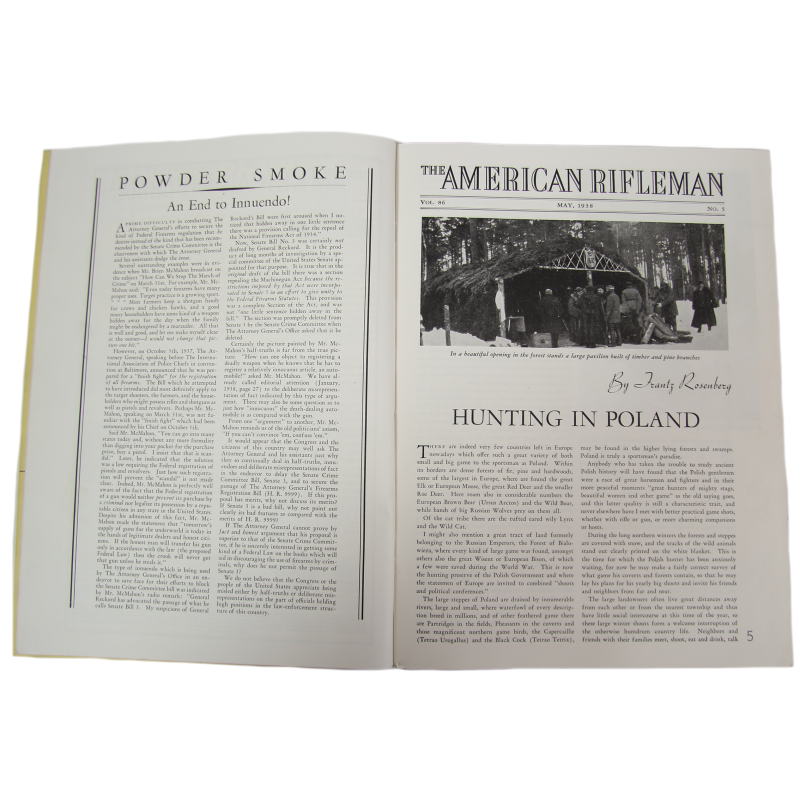 Magazine, The American Rifleman, May 1938