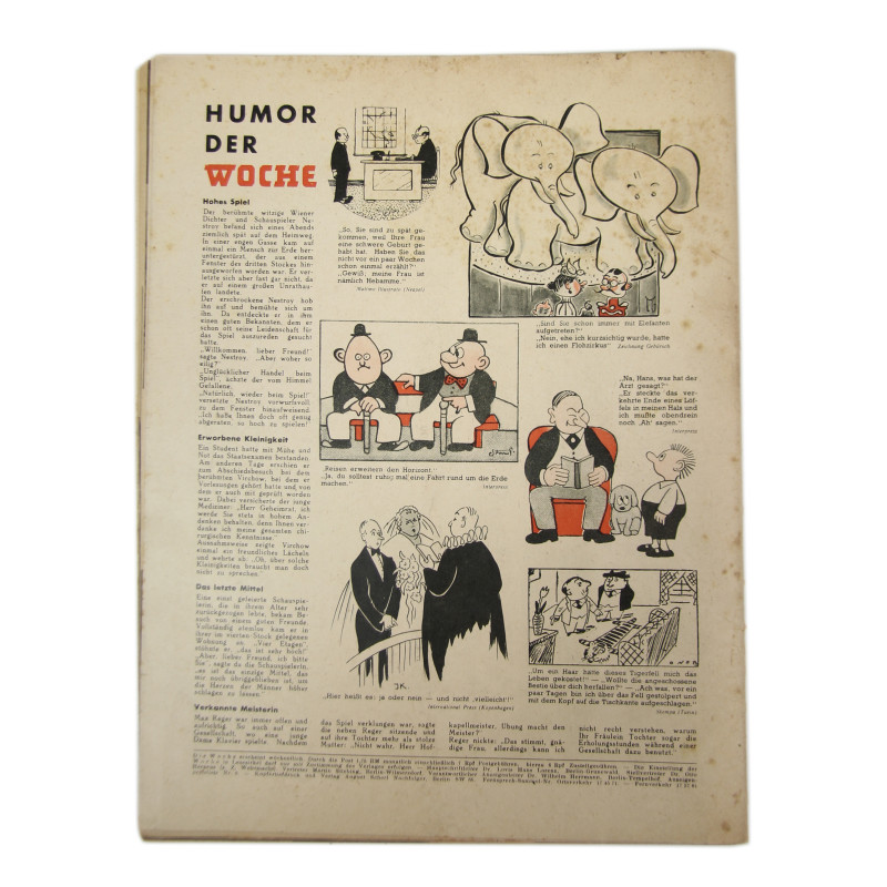 Magazine, Die Woche, July 21, 1943
