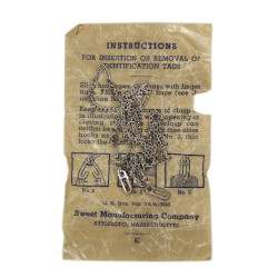 Chaînettes pour plaques d'identité, Dog Tags, premier type, en argent