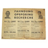 Notice, Wanted, German, Alfred Gilbert, Militärbefehlshaber in Belgien und Nord-Frankreich Notice, Wanted, German, Alfred Gilbert, Militärbefehlshaber in Belgien und Nord-Frankreich