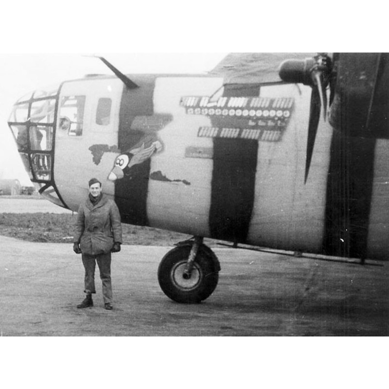 Insigne de poitrine, 68th Bombardment Squadron, 44th Bombardment Group, 8th Air Force, en cuir