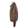 Blouson de vol, Type A-2, T/Sgt. Stanley Sadloski, mitrailleur, B-24, 9th BS, 7th BG, 10th Air Force, USAAF, CBI, blessé Blouson de vol, Type A-2, T/Sgt. Stanley Sadloski, mitrailleur, B-24, 9th BS, 7th BG, 10th Air Force, USAAF, CBI, blessé