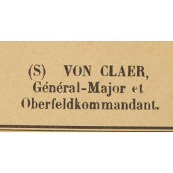Affiche allemande, avis à la population, Oberfeldkommandantur 589, Liège, Belgique, 1944