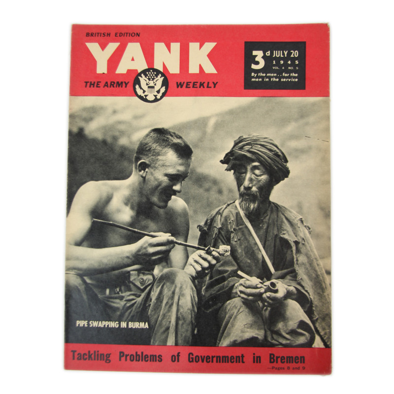 Magazine YANK, 20 juillet 1945, British Edition Magazine YANK, 20 juillet 1945, British Edition