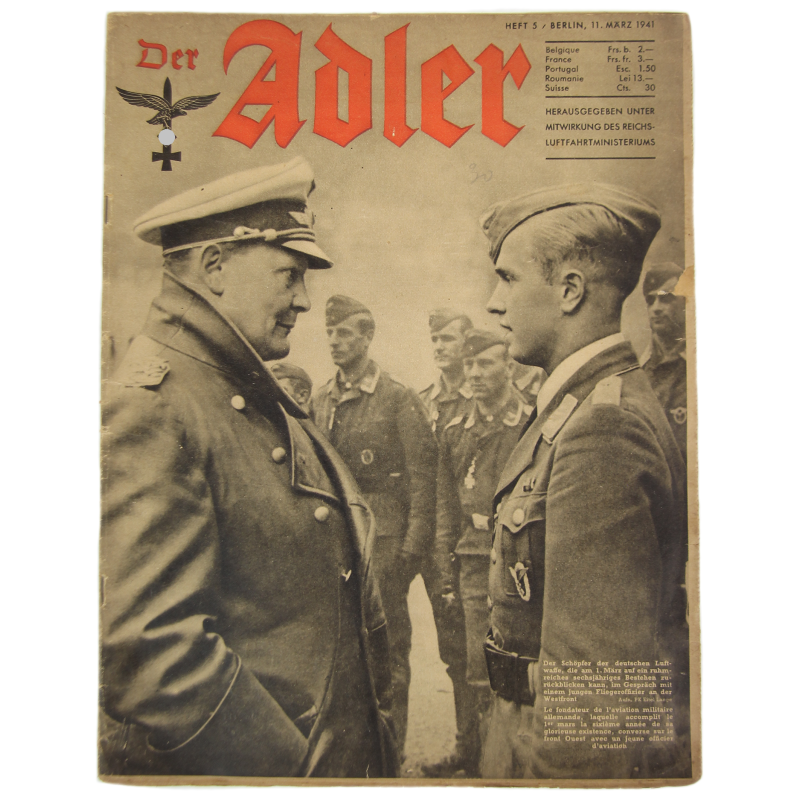 Magazine, Der Adler, March 11, 1941 Magazine, Der Adler, March 11, 1941