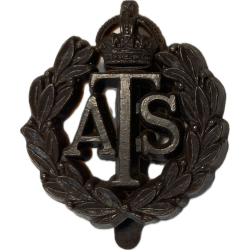 Cap badge, Auxiliary Territorial Service Corps, ATS, plastique, (Economy Issue)