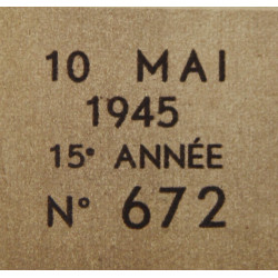 Magazine, Belgian, Le Soir illustré, May 10, 1945