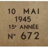 Magazine, Le Soir illustré, 10 mai 1945