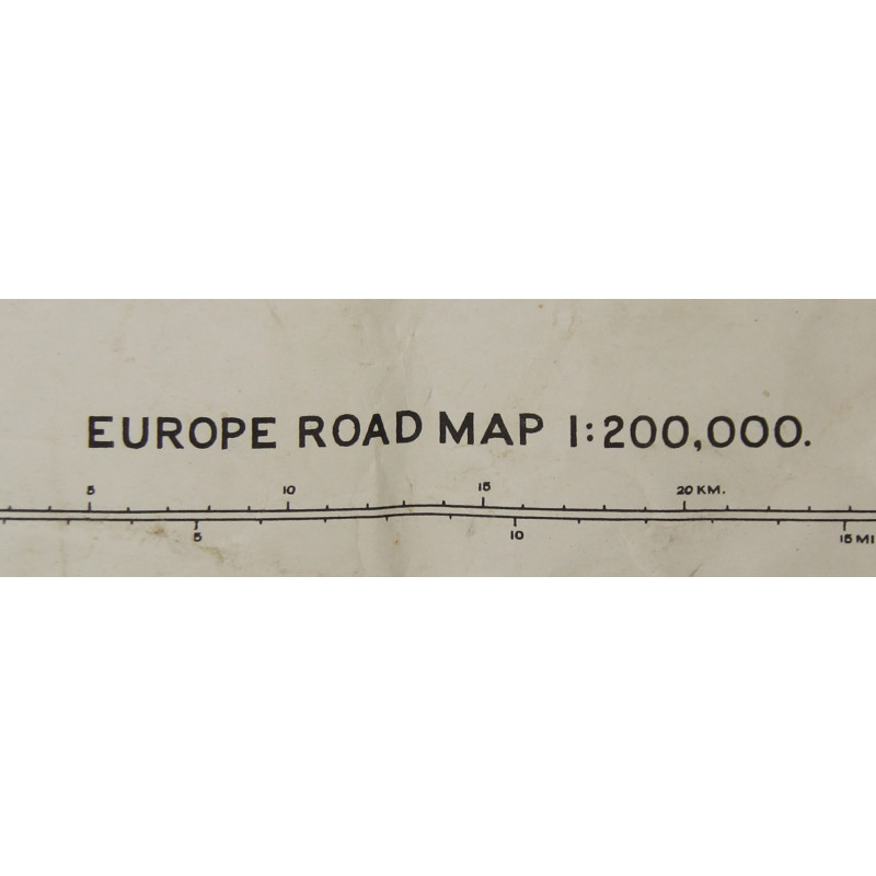 Carte britannique, MONS-LUXEMBOURG, Bataille des Ardennes, 942