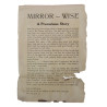 Leaflet, Propaganda, German, Mirror-Wise: A Precarious Story