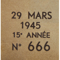 Magazine, Belgian, Le Soir illustré, March 29, 1945