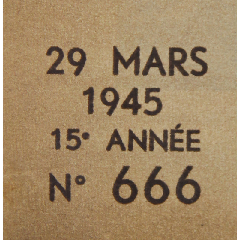 Magazine, Belgian, Le Soir illustré, March 29, 1945