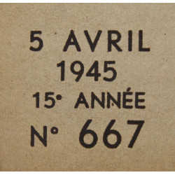 Magazine, Le Soir illustré, 5 avril 1945