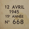 Magazine, Le Soir illustré, 12 avril 1945