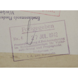Photographie de presse, Légion „Flandern“, Ersatzkommando Flandern u. Wallonien d. Waffen-ᛋᛋ, front de l'Est, 1942