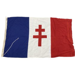Flag, Free French, FFL, Lorraine Cross, 3' x 5'